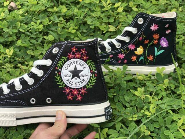 Custom converse Chuck Taylor 70 embroidered Flowers – Converse custom floral embroidery – Converse custom floral embroidery – Chuck Taylor Converse Women’s Embroidered Shoes