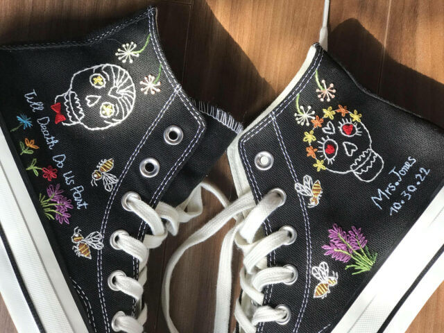 Converse Chuck Taylor 70 – Converse custom floral embroidery – Chuck Taylor Converse Women’s Embroidered Shoes